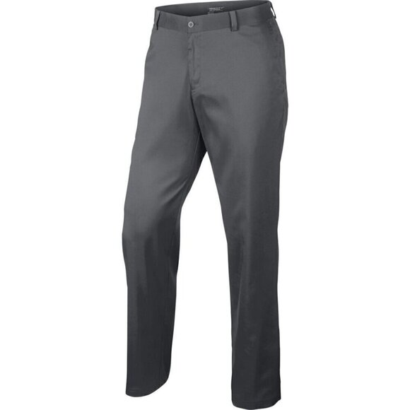 Nike Golf Mens Flat Front Tech Pant Sz 38x30 Gray Dri-Fit Performance Stretch - Picture 1 of 9